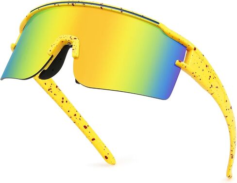 Polarized Sports Sunglasses, UV400 Protection Cycling Glasses Baseball Running Driving for Men Women Youth in Saudi Arabia