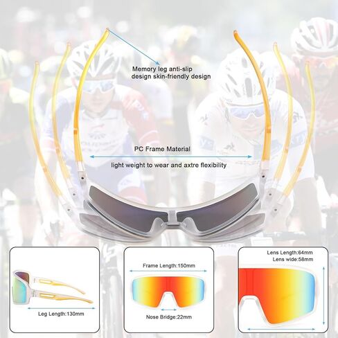 Karsaer Vision Cycling Sunglasses Wrap Around Glasses Baseball Sports Visor Shield for Adult Youth Kids Teens 8-12 in Saudi Arabia