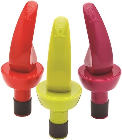 Joie Expanding Beverage Bottle Stopper, Pack of 3, Assorted Colors, 1 Pack in Saudi Arabia