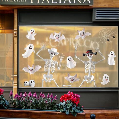 Halloween Window Clings Decorations for Glass Window, 8 Sheets Halloween Window Decals Stickers for Haunted Hous, Spooky Tree Decals for Halloween Party Decoration Glass Windom Indoor in Saudi Arabia