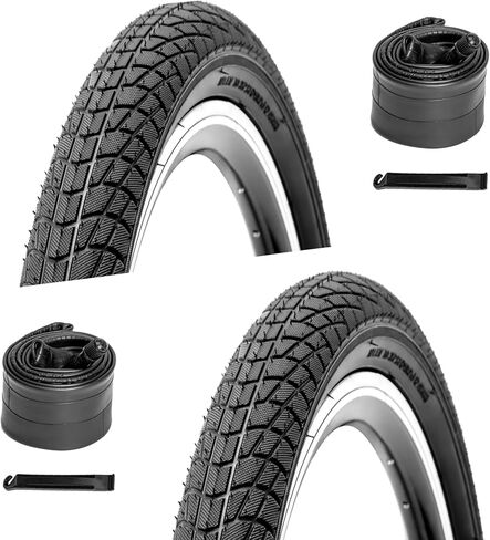 2-Pack 16/20 Kids Bike Tire, 16×1.95/20×2.125 inch BMX Bike Replacement Tire, Puncture-Resistant Bicycle Tire, 16"/20" Inner Tubes Schrader Valve, Compatible with Child, Tricycle, Cruiser Bike in Saudi Arabia
