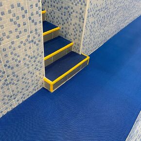 WLWLEO Drainage Non Slip Flooring Mats Swimming Pool Bathroom Anti-Fatigue Rubber Matts 3x20 Ft Heavy Duty Commercial Anti Slip Floor Mats for Garage Restaurant Sauna SPA,Blue,0.9×6M