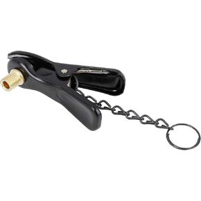 uxcell Black Metal Pump Inflator Clip Valve Adapter Clamp for Bike Bicycle