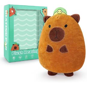Microwave Heating Pad for Period Cramps - Lavender Scented Microwavable Stuffed Animals Heating Pad for Women Kids, Capybara Black Cat Plush Toys with Removable Heat Pack for Shoulder Neck Pain Relief