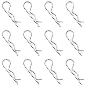 Uenhoy 6 Pcs Cotter Pins M3.5x75mm Heavy Duty R-Clips for Hitch Pin Lock System Trailer Tractor Mower, Hitch Pins Clips Spring Clip Hair Pins Spring Fastener