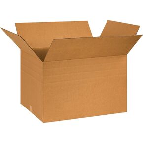 Partners Brand PMD261816 Multi-Depth Corrugated Boxes, 26"L x 18"W x 16"H, Kraft (Pack of 10)
