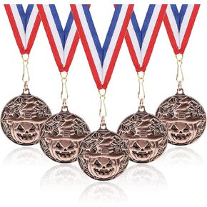 Halloween Pumpkin Medals for Kids Adults Halloween Party Supplies.Halloween Costume Contest Prize Awards Medals with Neck Ribbon