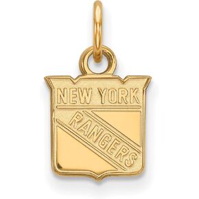 Sterling Silver w/GP NHL LogoArt New York Rangers XS Pendant