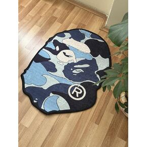 Blue Detailed Decor mat, 23x31 inch, Children's Rug, Kids Decor Rug,Popular Rugs, Floor mat