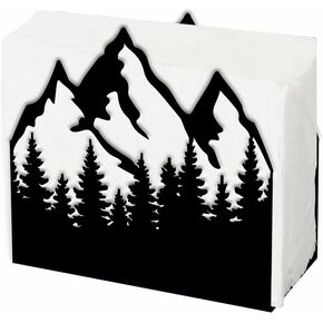 SUPERDANT Napkin Holder for Tables Mountain Trees Metal Napkin Dispenser for Kitchen Vintage Tabletop Tissue Stand Rustic Cloth Napkins Holders for Farmhouse Restaurants Hotel Home Party Decor