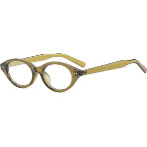 LJCZKA Retro Cat Eye Glasses for Women Blue Light Blocking Glasses Small Oval Frame Anti Eyesatrain Computer Eyeglasses