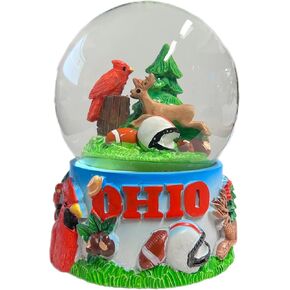 Collection of City and States Detailed 65mm Snow Globes (Ohio)