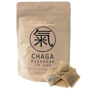 USA MADE All Natural Chaga Mushroom Tea Bags x 20, Organic Wild Harvested Chaga Mushroom, Zero Pesticides, Additives & Preservatives – Natural Bitter Taste, No Added Flavor