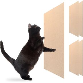 Cat Scratch Mat (Grey, 5-Pack, 9.8''*18.8''), Furniture Protector from Cats Scratching, Strong Self-Adhesive Backing for Easy and Sturdy Application, Versatile for Cat Trees, Posts, and Beds
