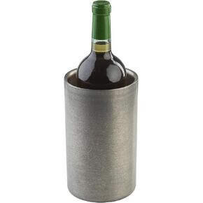 Tablecraft Stainless Steel Wine Cooler, Gold Double Wall Sleek Insulated Chiller for Cold Wine Serving, Fits Most 750ml Bottles, For Commercial Bar Service at Bars, Restaurants, Wineries and Cafes