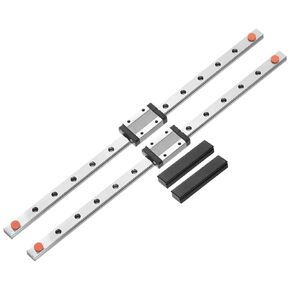 uxcell 2pcs MGN12 350mm Linear Guide Rail with 2pcs MGN12H Sliding Carriage Block and 2pcs Plastic Mini MGN12 Linear Guide for DIY 3D Printers and CNC Machine, Black