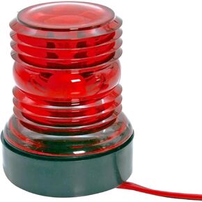 1Pc Navigation Lighting Boat LED Light 12V 24V Anchor Lamp Yacht Stern Light,360 Degree 3 Color All Round Waterproof Boat Light Yacht Sailing Lamp (Red)