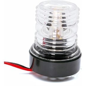 1Pc Navigation Lighting Boat LED Light 12V 24V Anchor Lamp Yacht Stern Light,360 Degree 3 Color All Round Waterproof Boat Light Yacht Sailing Lamp (Red) in Saudi Arabia