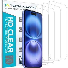 Tech Armor HD Clear Film Screen Protector Designed for Apple iPhone 12 and iPhone 12 Pro 6.1 Inch 4 Pack 2020