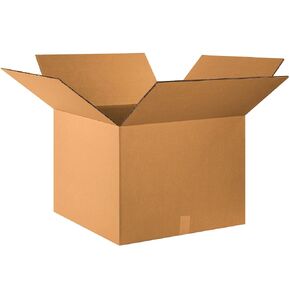 BOX USA Double Wall Boxes, 24" x 24" x 18", Kraft (Pack of 10), Model Number: BHD242418DW