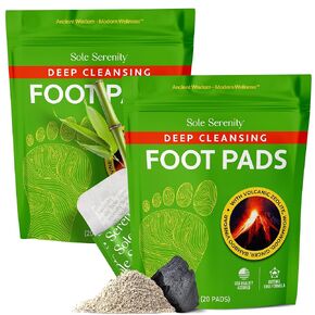 Sole Serenity Foot Pads with Calm Magnesium Glycinate, Valerian Root, Lavender, GABA, Ashwagandha and Zeolite Nighttime Sleep