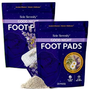 Sole Serenity Foot Pads with Calm Magnesium Glycinate, Valerian Root, Lavender, GABA, Ashwagandha and Zeolite Nighttime Sleep