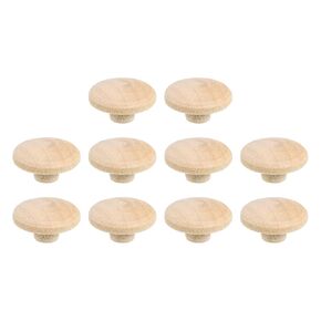 uxcell Wood Hole Plugs, 30 Pcs 13x5mm Wood Button Top Plugs Round Head Hardwood Furniture Plugs Screw Hole Plugs for Furniture Tables Chairs Cabinetry Crafts Projects