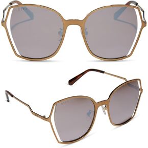DIFF Donna III Oversized Sunglasses for Women UV400 Protection, Lightweight Wire Vintage