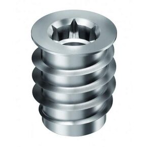 RAMPA® Made in Germany Threaded Steel Insert, (50 pcs.) with hex Drive 10-24 Internal Thread (d), 10mm Diameter (D) X 12mm Length (L) Works Best in All Wood Materials and substrates.