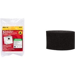 Shop-Vac 9066833, Disposable Filter Bags, All Around Collection Bags, Fits 2-2.5 Gallon Tanks, (3-Pack) , white