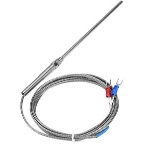 K type Thermocouple M8 Thread Type K Thermocouple 150mm Probe Temperature Controller Stainless Steel Sensor Wire 0-400℃(2M)