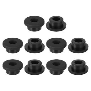 uxcell 10Pcs 1/2" ID, 7/8" Drill Hole Rubber Grommets, Top Hat Grommets Firewall Hole Plug Fit 13mm Wire for Vinyl Tubing in Hydroponic Irrigation Systems, Black