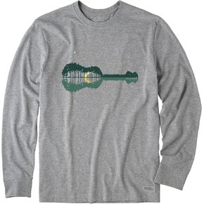 Life is Good Men's Crusher Tee, Long Sleeve Cotton Graphic T-Shirts, Natural Rhythm