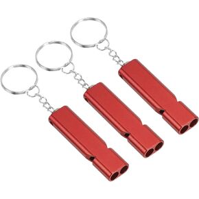 PATIKIL Emergency Whistle, Loud Sound Aluminum Keychain Whistle Outdoor Safety Survival Whistle for Camping