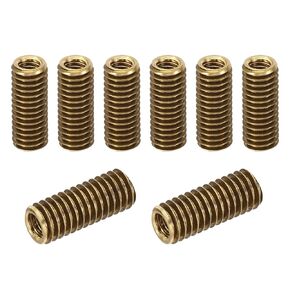 PATIKIL M6xM4x15mm النحاس إصلاح إدراج الجوز، 8 قطع الذكور إلى الإناث موضوع الأكمام إدراج تقليل محول الجوز الأكمام المسمار المخفض، لهجة الذهب