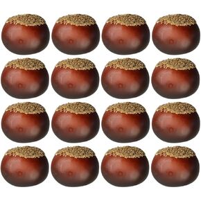 ibasenice Lifelike Simulation Chestnuts - 16PCS Artificial Chestnuts Faux Nut Models Food Model Nuts Model Display Chestnuts Ornament Props