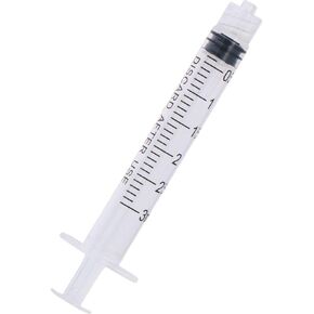 100Pcs Luer Lock Syringes, 3ml Injector Syringe, Plastic Dispensing Glue Tool, Transparent Sampler for Glue Syringe and Liquid, No Needle