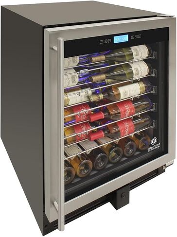 Vinotemp 41 Bottle Wine Cooler Refrigerator Freestanding or Built-in Wine Fridge with Adjustable Digital Temperature Control, Dual-Paned Glass Door, and Safety Lock, 41 Bottle, Black in Saudi Arabia