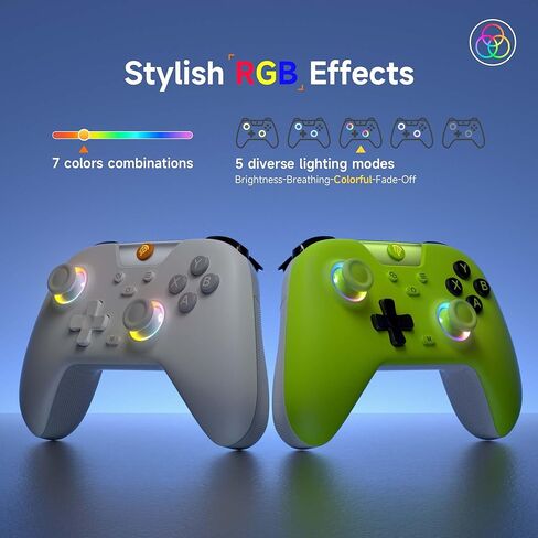 EasySMX X05 2.4g Wireless Controller for PC/iPhone/Android/Switch & Steam Deck- Bluetooth Controller Gamepad with Hall Effect Joysticks and Trigger,Turbo,Rumble Vibration and RGB Lighting in Saudi Arabia
