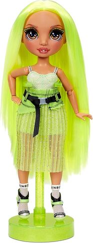 قوس قزح هاي كارما نيكولز - دمية عصرية باللون الأخضر النيون مع 2 ملابس دمية للمزج والمطابقة وإكسسوارات الدمية، هدية رائعة للأطفال من سن 6 إلى 12 عامًا in Kuwait
