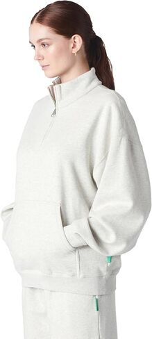 Future Planet Womens Saturn Premium 1/4 Zip Fleece Lined Soft Cotton Pullover Sweatshirt Loose Fit in Saudi Arabia