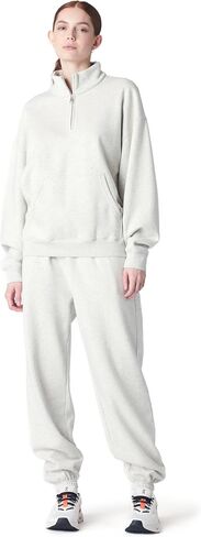 Future Planet Womens Saturn Premium 1/4 Zip Fleece Lined Soft Cotton Pullover Sweatshirt Loose Fit in Saudi Arabia