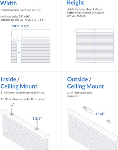 CHICOLOGY Blinds for Windows , Mini Blinds , Window Blinds , Door Blinds , Blinds & Shades , Camper Blinds , Mini Blinds for Windows , Horizontal Window Blinds , Gloss White, 16"W X 36"H in Saudi Arabia