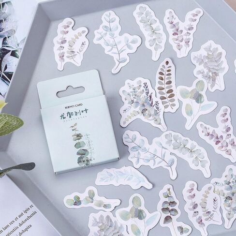 Gardenia Stickers, Obujopal 46Pcs Green Plant Stickers for Scrapbooking Journaling Planners Water Diary Planner Collage Envelope Phone Case DIY Art Crafts Decoration, 23 Patterns in Saudi Arabia