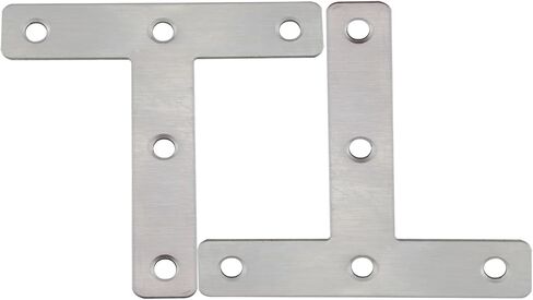 TAODAN 20 قطعة 80x80 مم مفصل إصلاح الأثاث دعم دعامة إصلاح لوحة إصلاح الزاوية المسطحة دعم على شكل حرف T من الفولاذ المقاوم للصدأ لوحة إصلاح مسطحة قطعة اتصال ثابتة لرف السرير وخزانة التلفزيون in Saudi Arabia