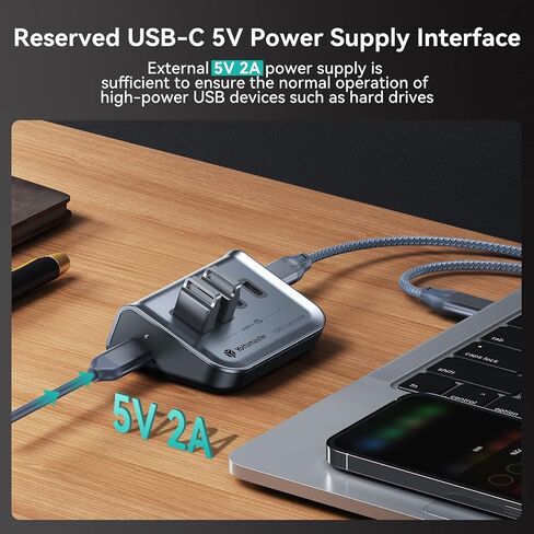 Yottamaster USB Hub with SD Card Reader, Triangle Desktop USB3.0 Hub with 3 USB A 3.0 Ports, TF & SD card reader with 1.64ft Cable for PC, Laptop (Not Support Charging) in Saudi Arabia