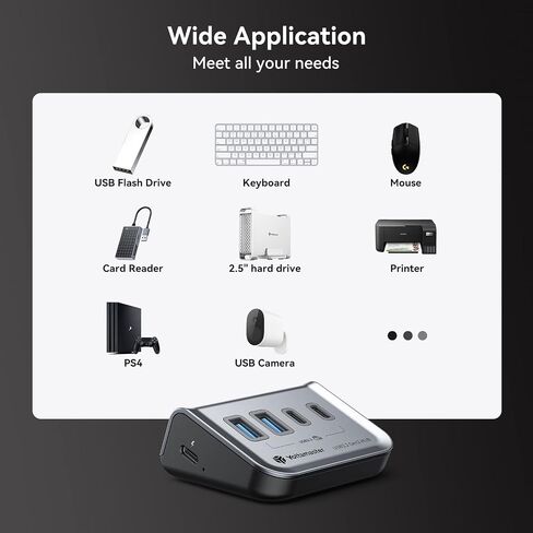 Yottamaster USB Hub with SD Card Reader, Triangle Desktop USB3.0 Hub with 3 USB A 3.0 Ports, TF & SD card reader with 1.64ft Cable for PC, Laptop (Not Support Charging) in Saudi Arabia