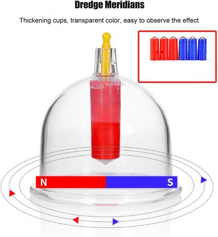 مجموعة معدات الحجامة الصينية الاحترافية 18 قطعة من أكواب شفط الفراغ مجموعة علاج شفط التدليك مجموعة الحجامة المغناطيسية الحيوية التقليدية مجموعات الحجامة in Kuwait