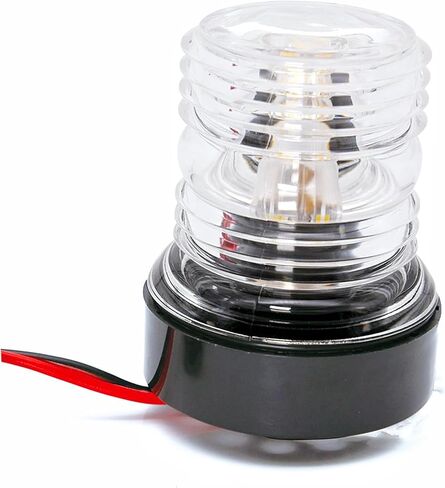 1Pc Navigation Lighting Boat LED Light 12V 24V Anchor Lamp Yacht Stern Light,360 Degree 3 Color All Round Waterproof Boat Light Yacht Sailing Lamp (Red) in Saudi Arabia