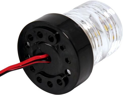 1Pc Navigation Lighting Boat LED Light 12V 24V Anchor Lamp Yacht Stern Light,360 Degree 3 Color All Round Waterproof Boat Light Yacht Sailing Lamp (Red) in Saudi Arabia